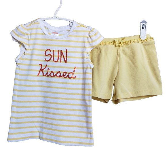 GYMBOREE Yellow & White Short Set 5